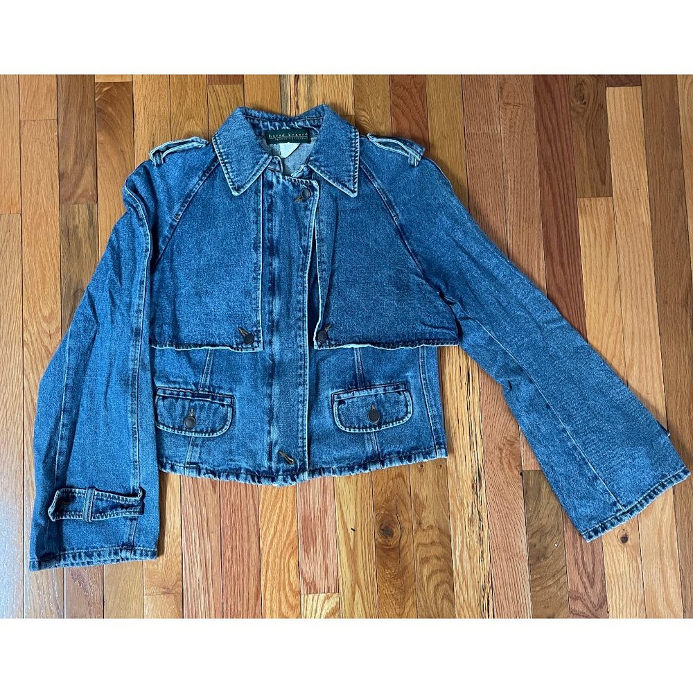 Harve Benard flare sleeve jean jacket - size M- L
